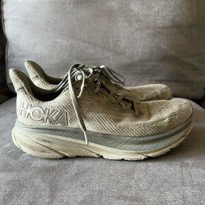 HOKA Clifton 9 Men's Athletic Running Shoes - Tan/Olive